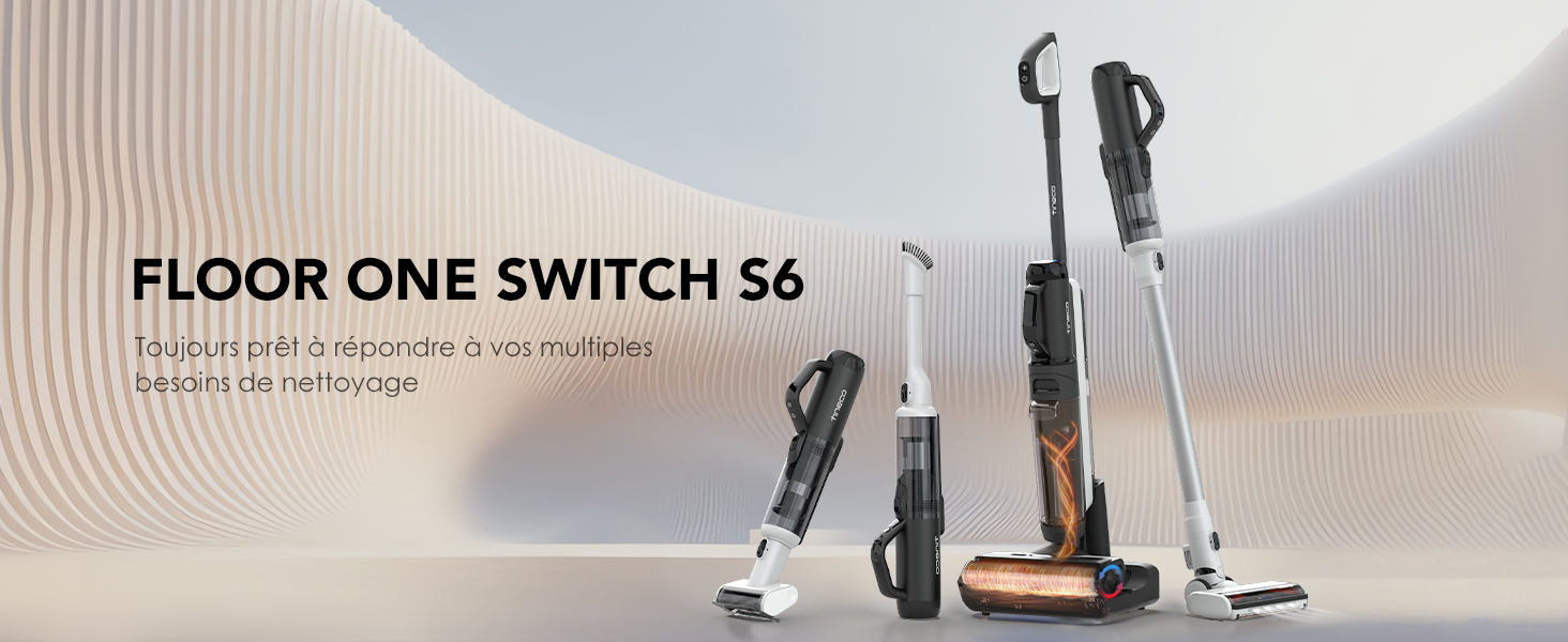 Tineco Floor One Switch S6 Floor Cleaner, 5-in-1 Cordless Dust and